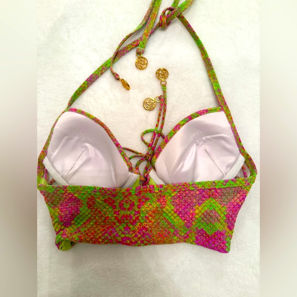π LULI FAMA - SUPER SEXY CORSET STYLE TOP π Snake Skin Patterned Bikini Top - Picture 10 of 10